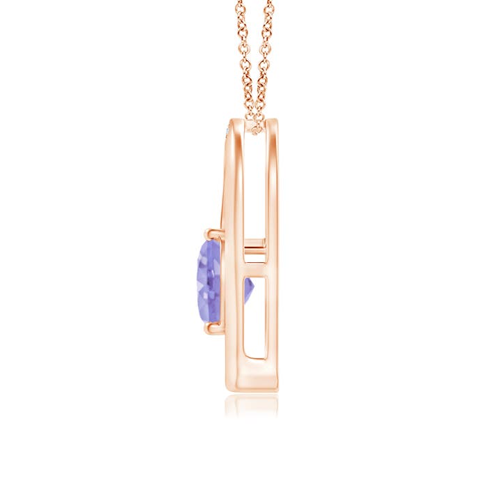 A - Tanzanite / 0.89 CT / 14 KT Rose Gold