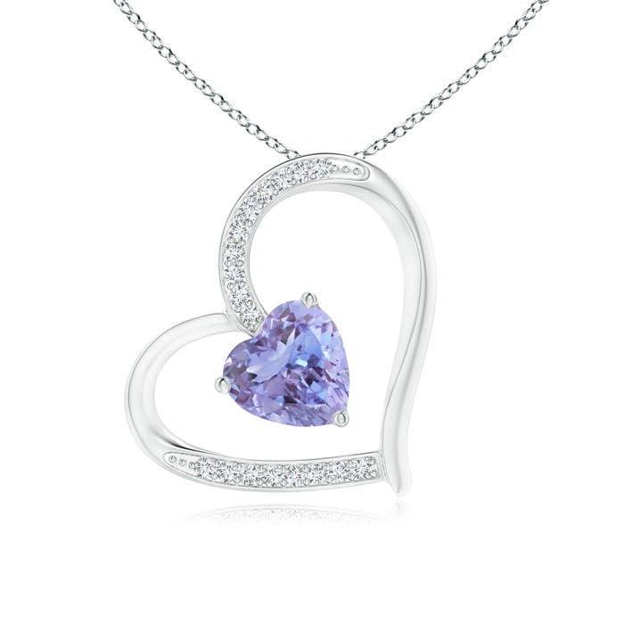 A - Tanzanite / 0.89 CT / 14 KT White Gold