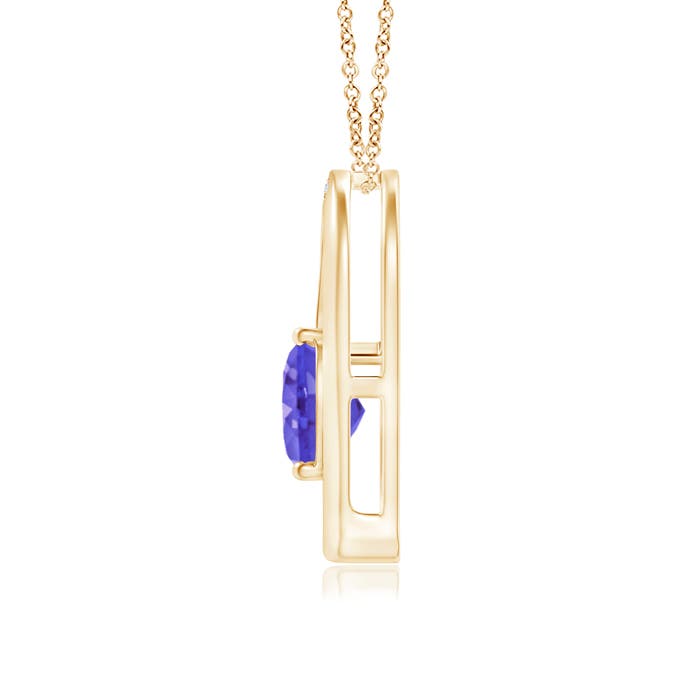 AAA - Tanzanite / 0.89 CT / 14 KT Yellow Gold