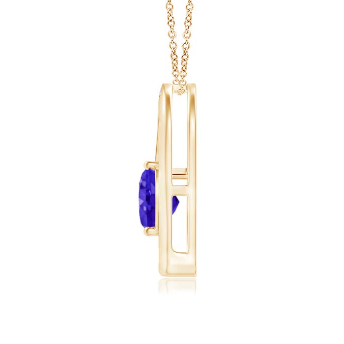 AAAA - Tanzanite / 0.89 CT / 14 KT Yellow Gold