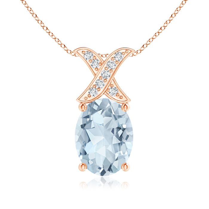 A - Aquamarine / 1.04 CT / 14 KT Rose Gold