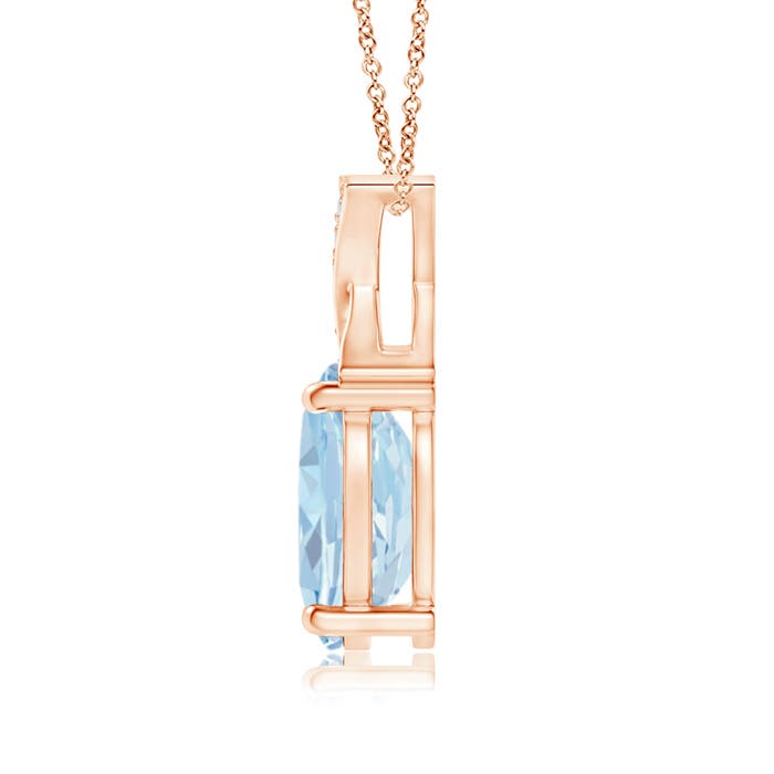 A - Aquamarine / 1.04 CT / 14 KT Rose Gold