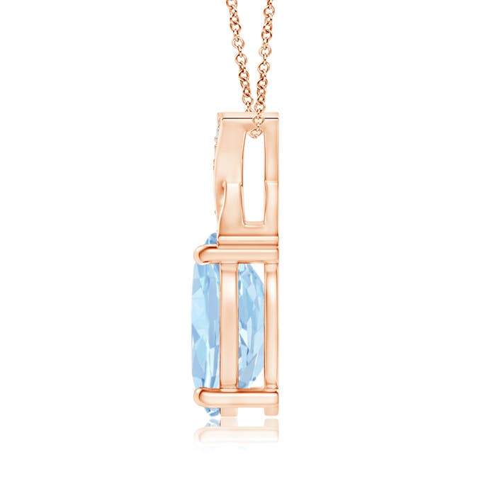 AA - Aquamarine / 1.04 CT / 14 KT Rose Gold