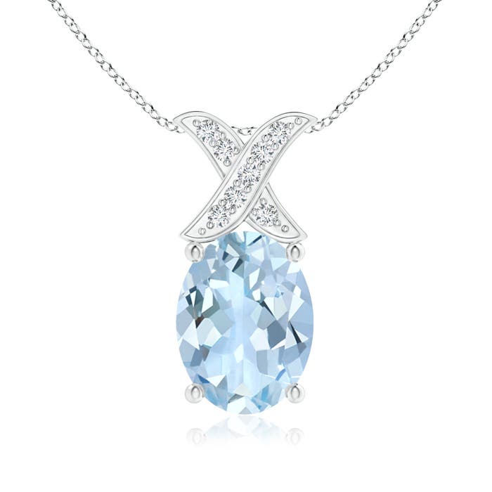 AA - Aquamarine / 1.04 CT / 14 KT White Gold