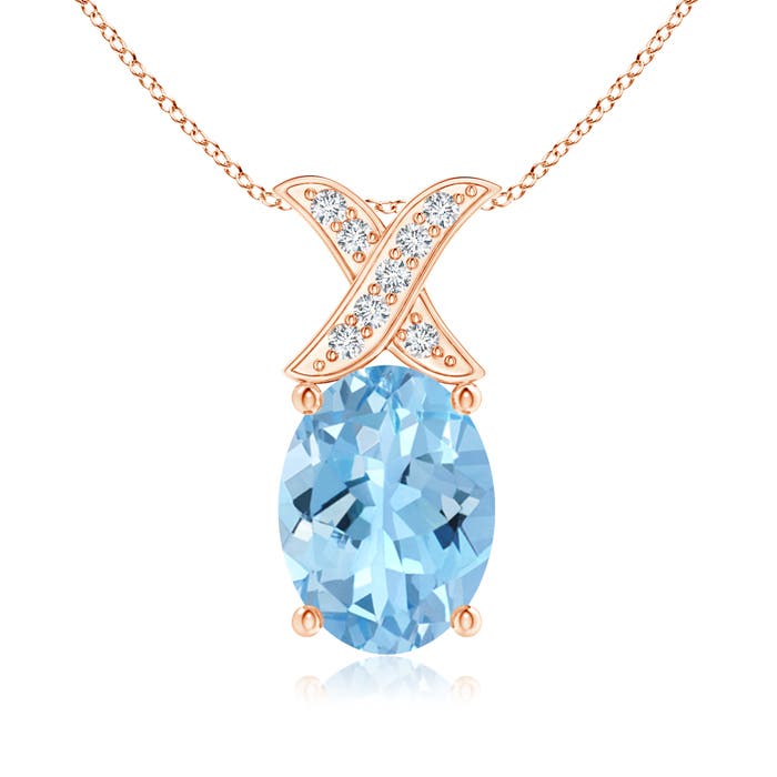 AAAA - Aquamarine / 1.04 CT / 14 KT Rose Gold