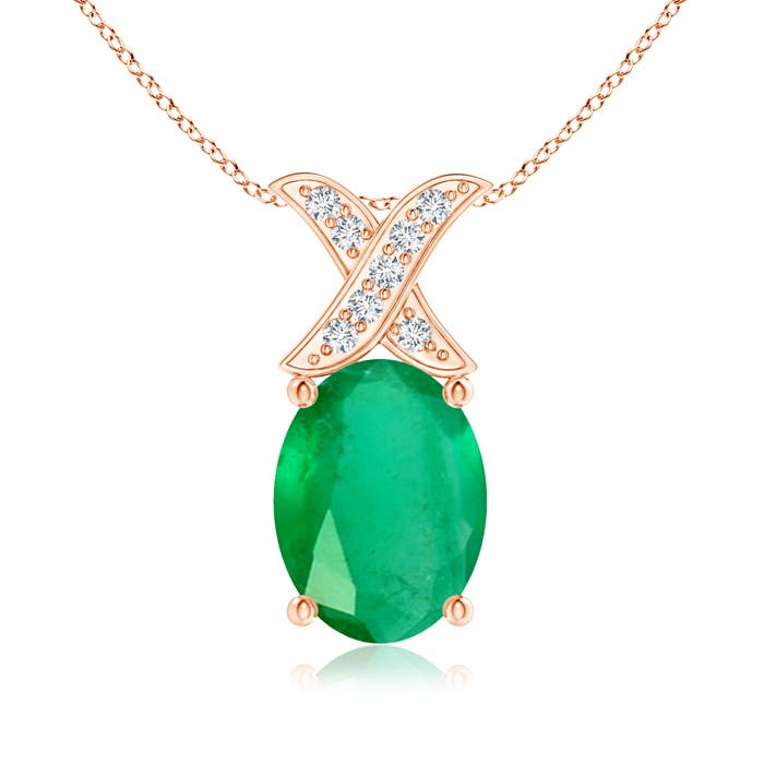 A - Emerald / 1.14 CT / 14 KT Rose Gold