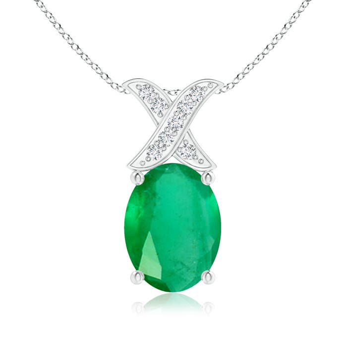 A - Emerald / 1.14 CT / 14 KT White Gold