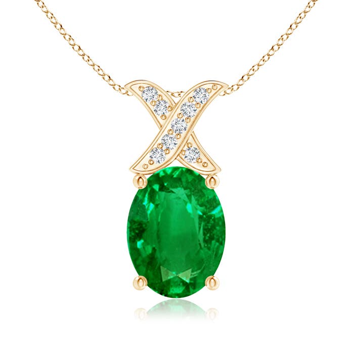 AAAA - Emerald / 1.14 CT / 14 KT Yellow Gold