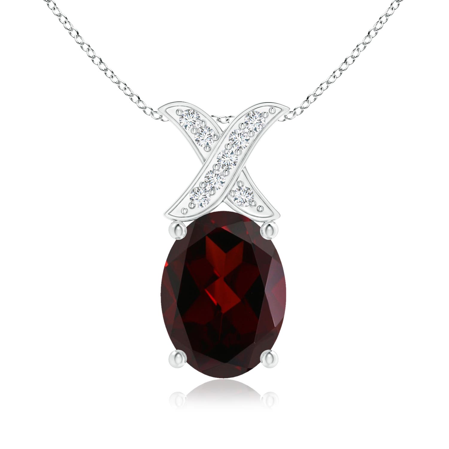 A - Garnet / 1.49 CT / 14 KT White Gold