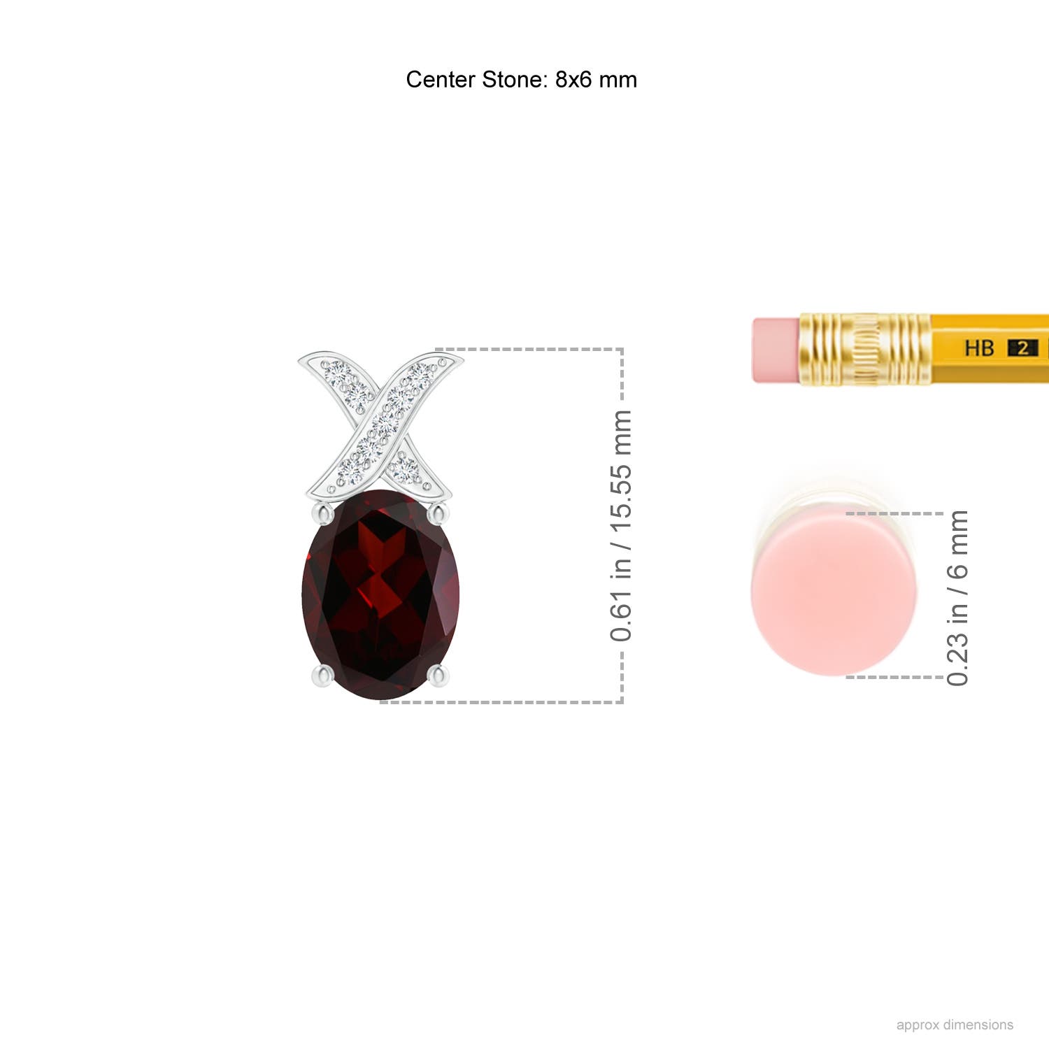 A - Garnet / 1.49 CT / 14 KT White Gold