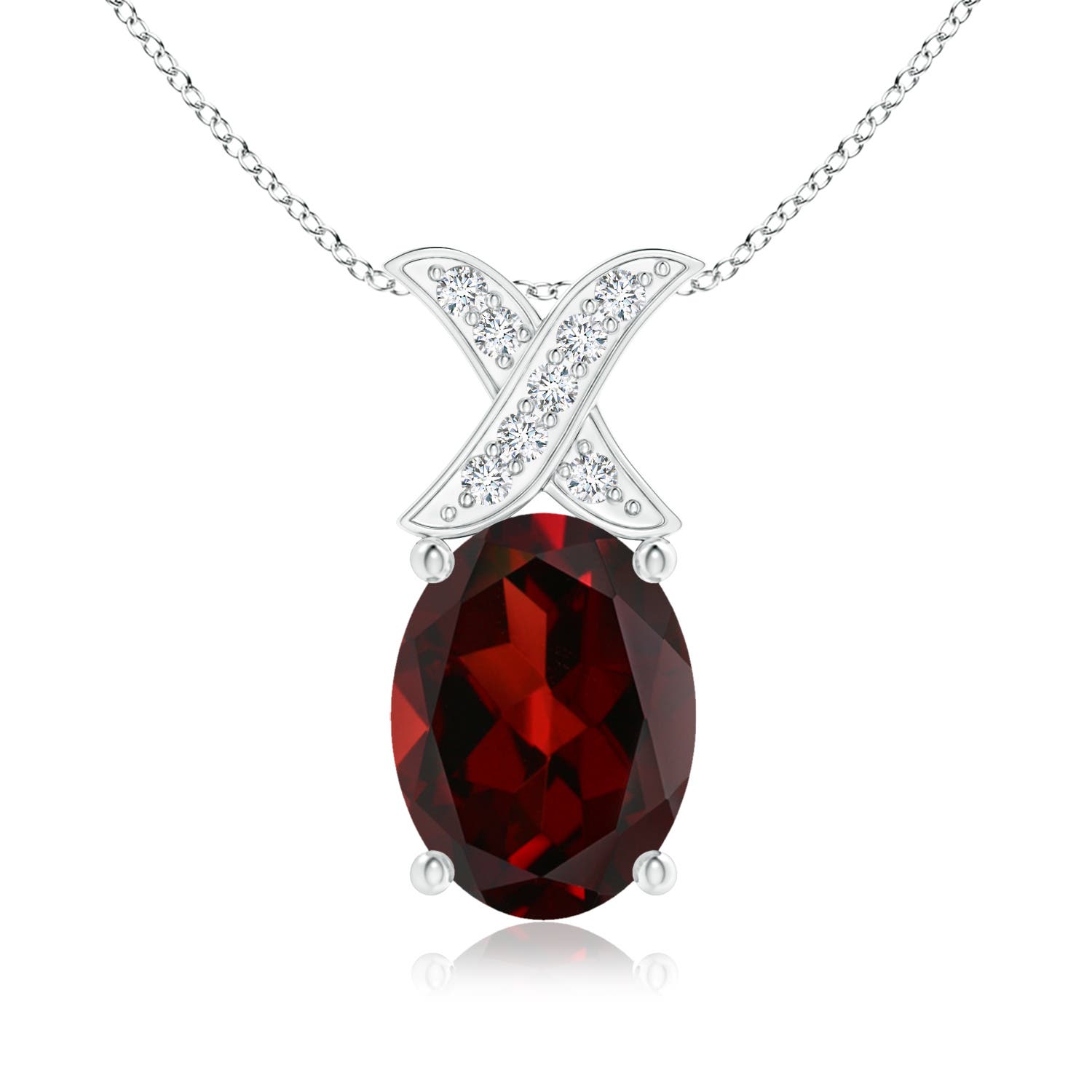 AAA - Garnet / 1.49 CT / 14 KT White Gold