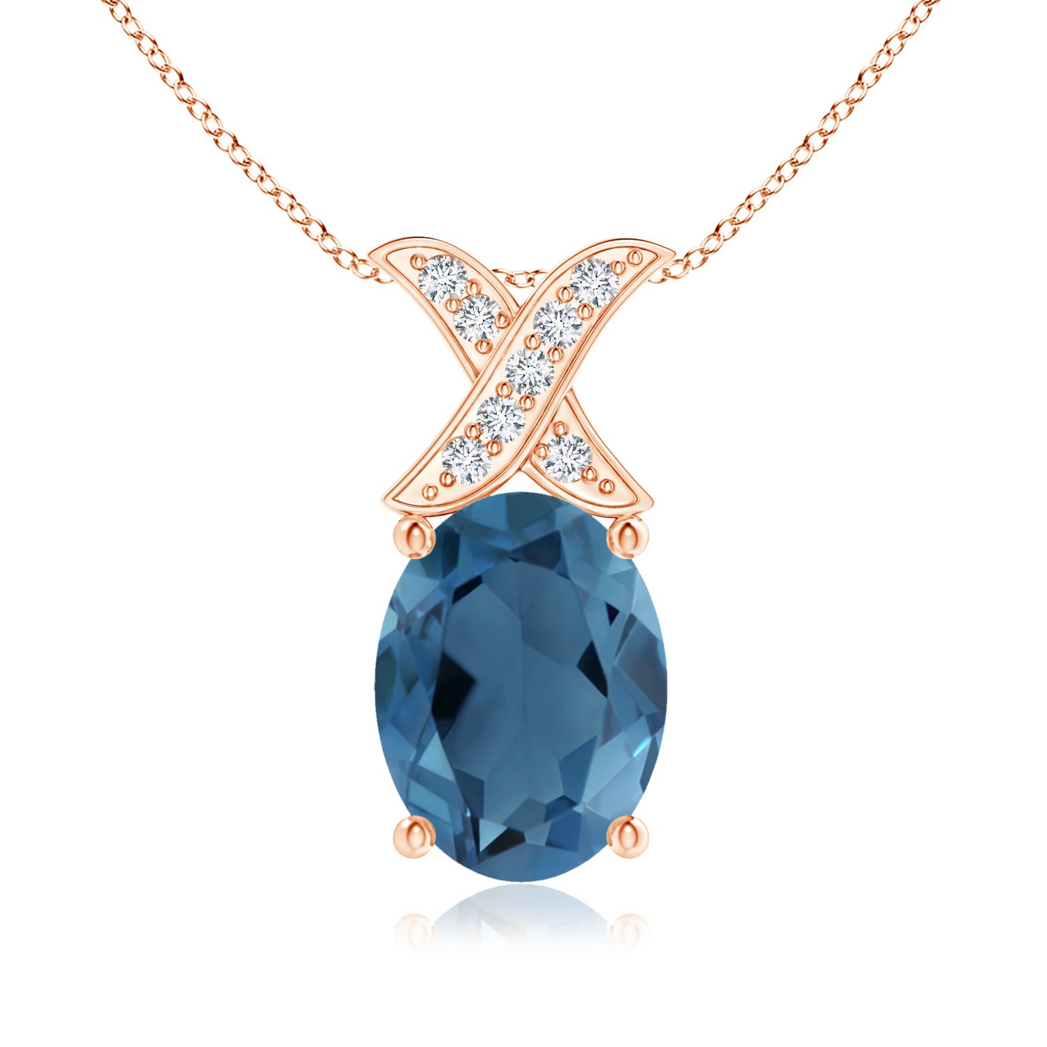 A - London Blue Topaz / 1.54 CT / 14 KT Rose Gold