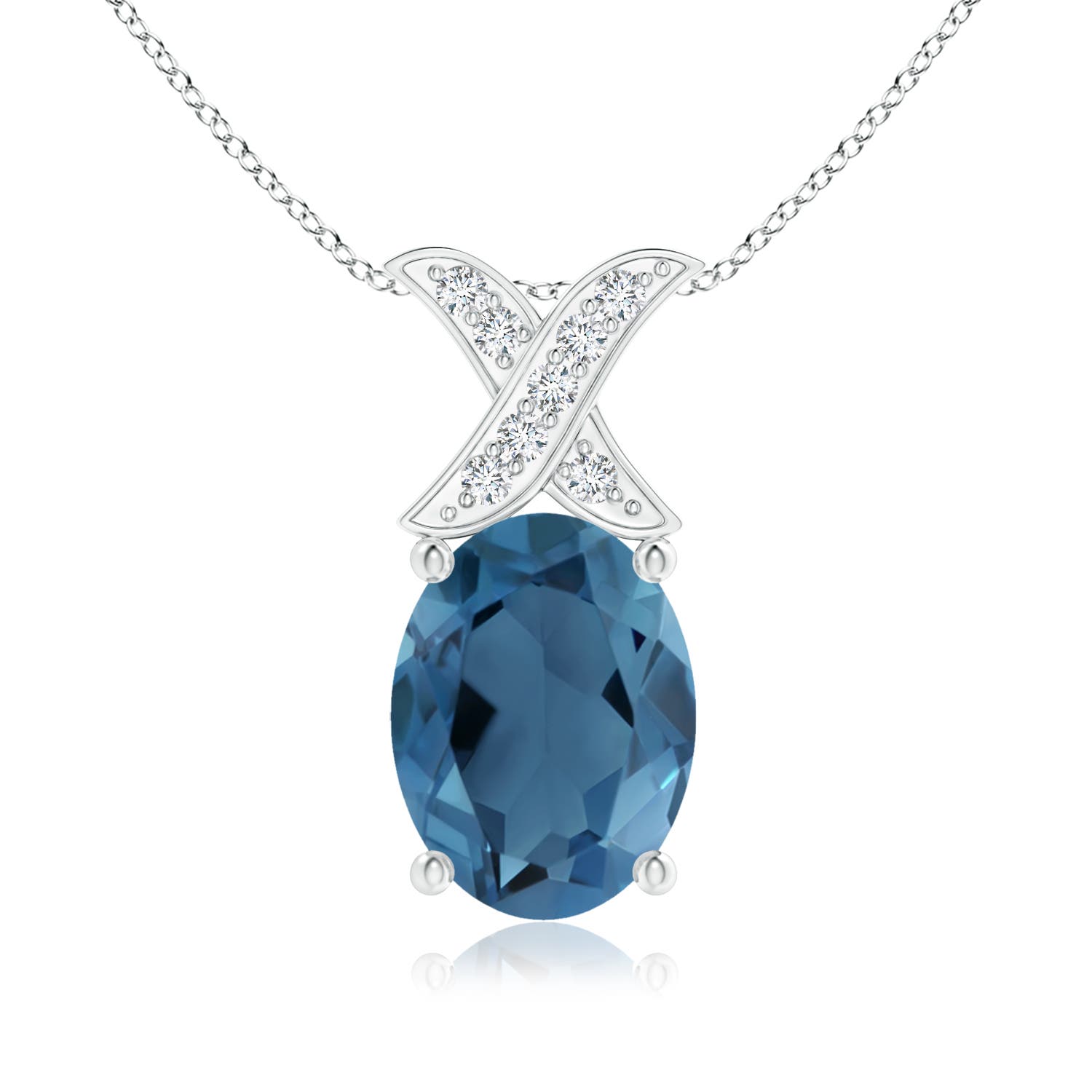 A - London Blue Topaz / 1.54 CT / 14 KT White Gold