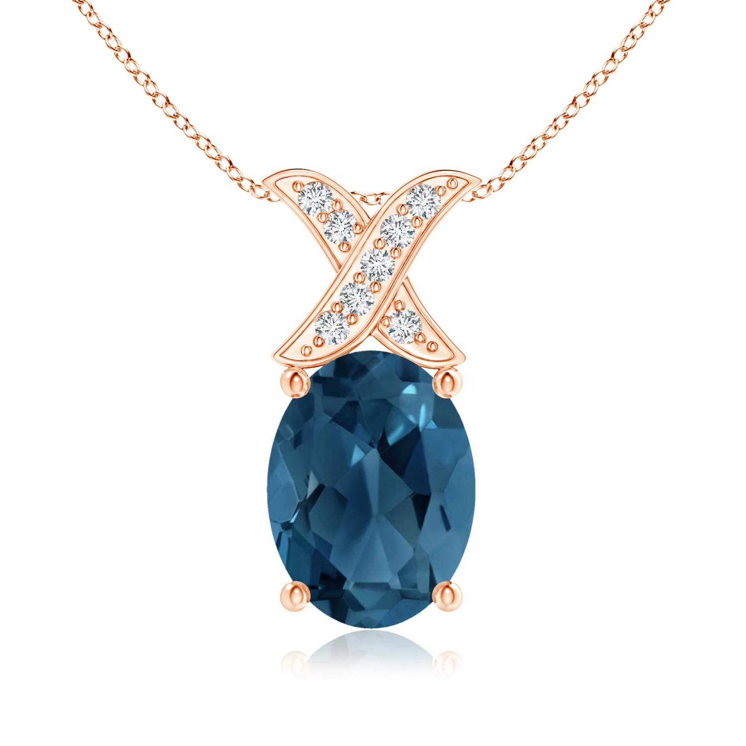 AA - London Blue Topaz / 1.54 CT / 14 KT Rose Gold