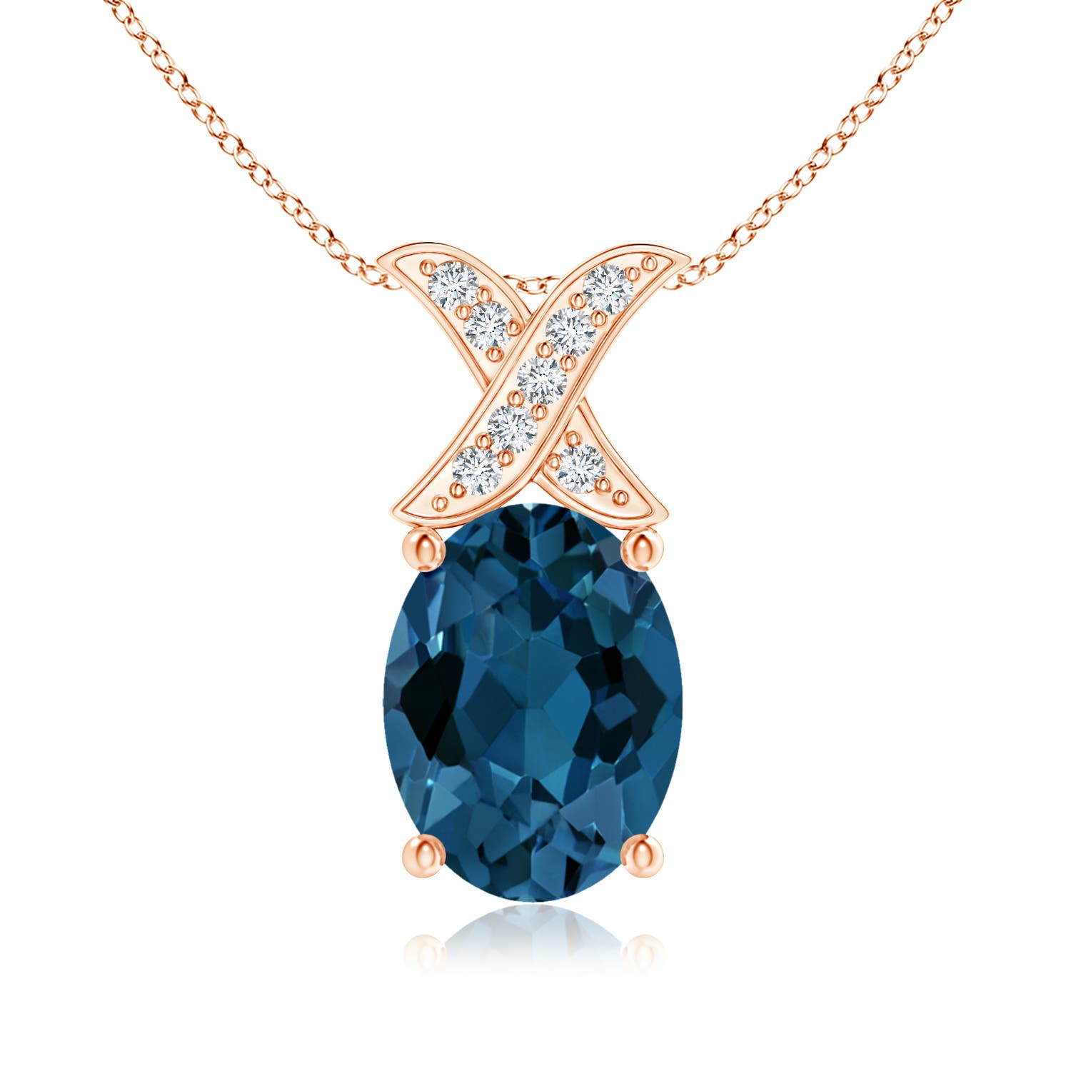 AAA - London Blue Topaz / 1.54 CT / 14 KT Rose Gold