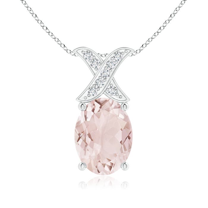 A - Morganite / 1.14 CT / 14 KT White Gold