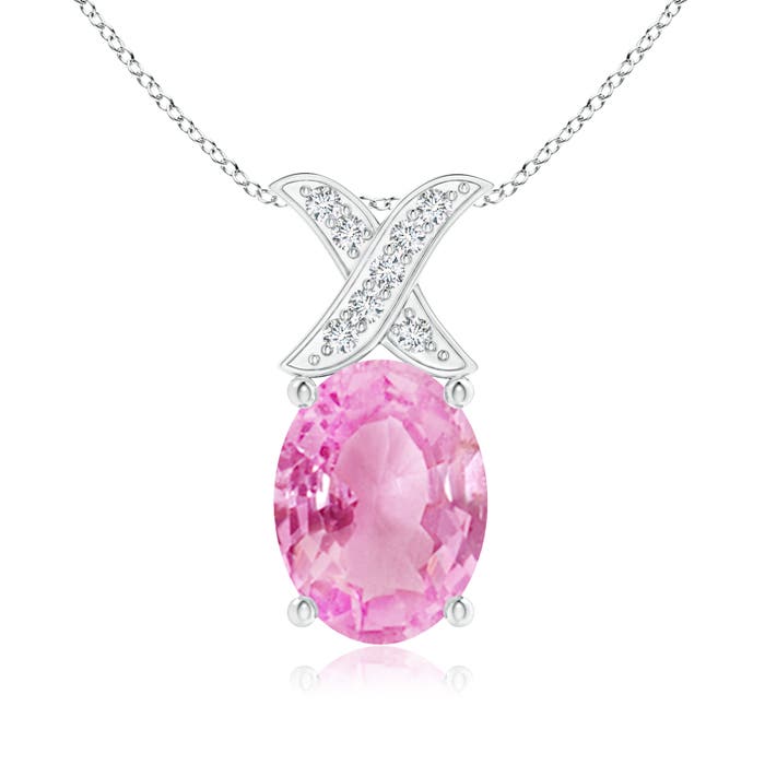 A - Pink Sapphire / 1.49 CT / 14 KT White Gold