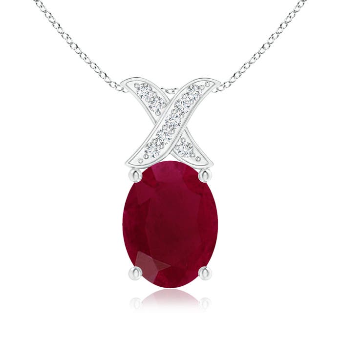 A - Ruby / 1.29 CT / 14 KT White Gold