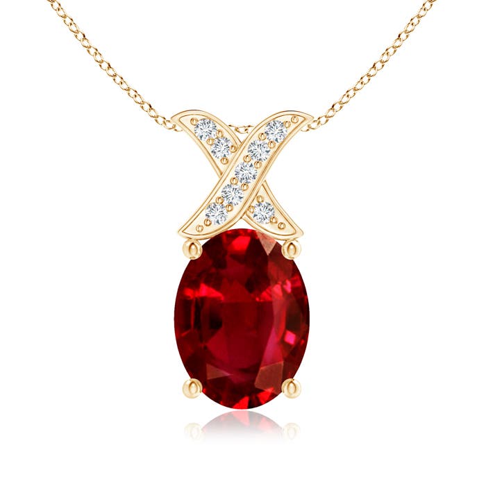 AAAA - Ruby / 1.29 CT / 14 KT Yellow Gold