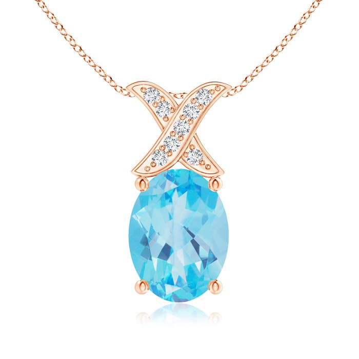 AA - Swiss Blue Topaz / 1.54 CT / 14 KT Rose Gold