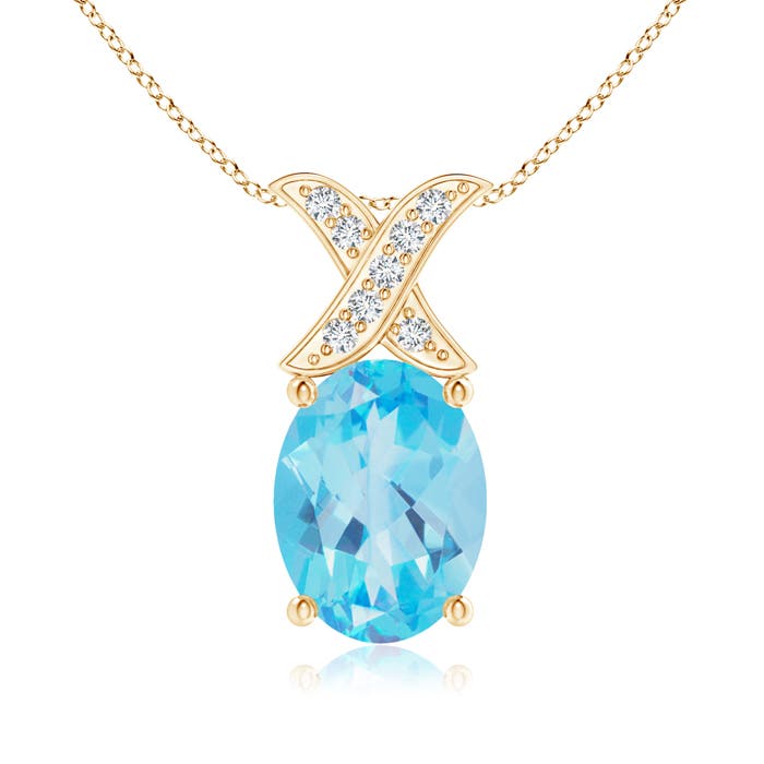 AA - Swiss Blue Topaz / 1.54 CT / 14 KT Yellow Gold