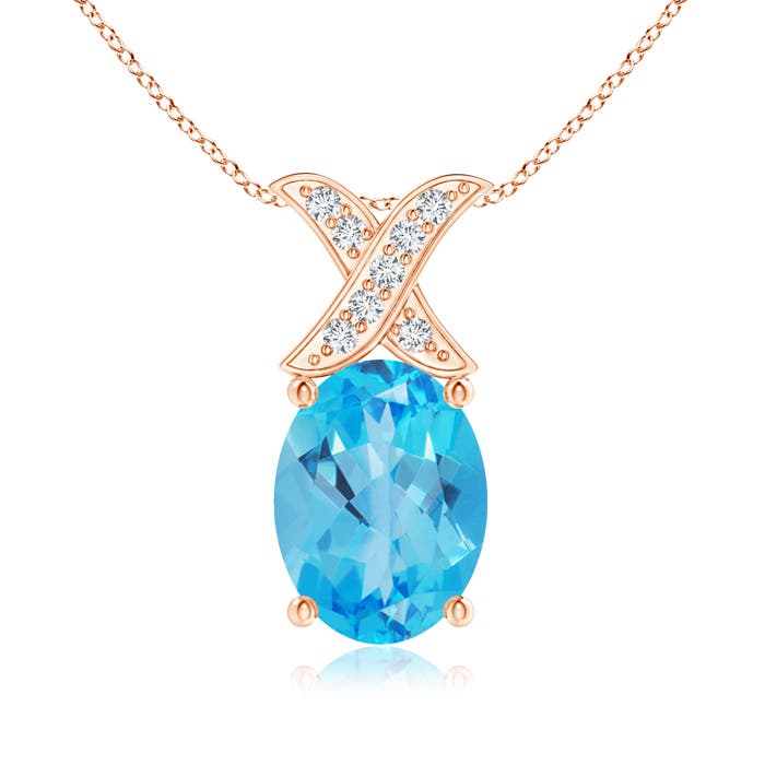 AAA - Swiss Blue Topaz / 1.54 CT / 14 KT Rose Gold