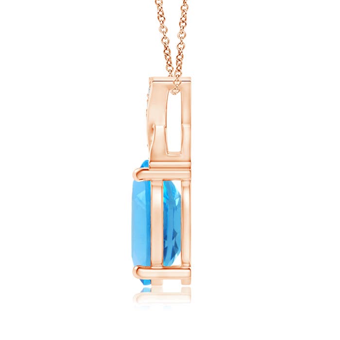 AAAA - Swiss Blue Topaz / 1.54 CT / 14 KT Rose Gold