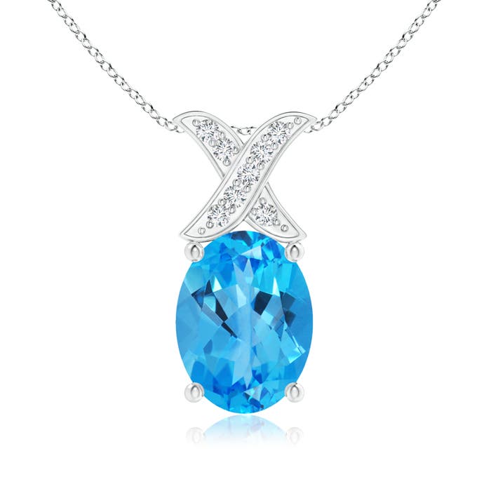 AAAA - Swiss Blue Topaz / 1.54 CT / 14 KT White Gold