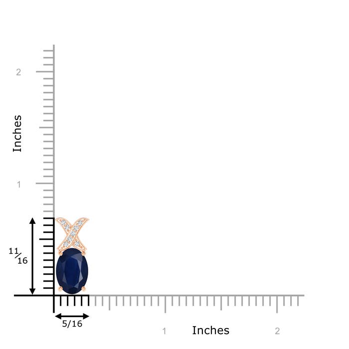 A - Blue Sapphire / 1.59 CT / 14 KT Rose Gold