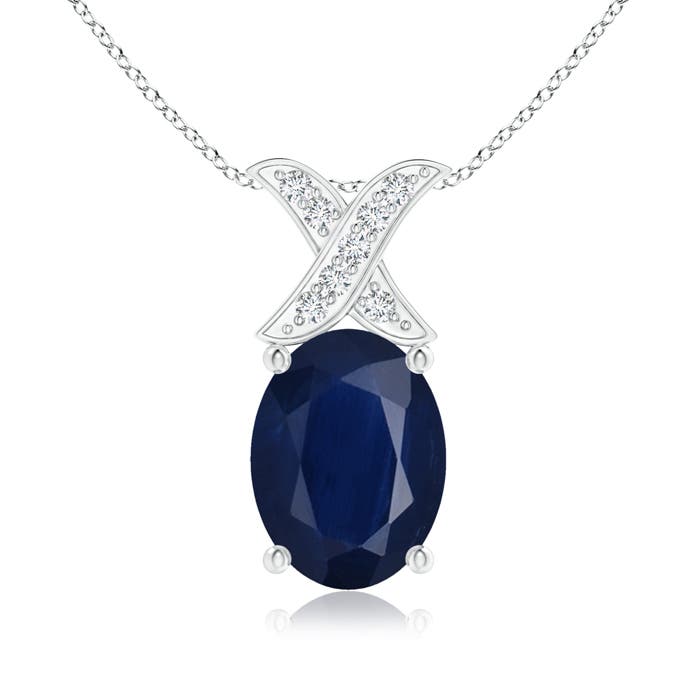 A - Blue Sapphire / 1.59 CT / 14 KT White Gold