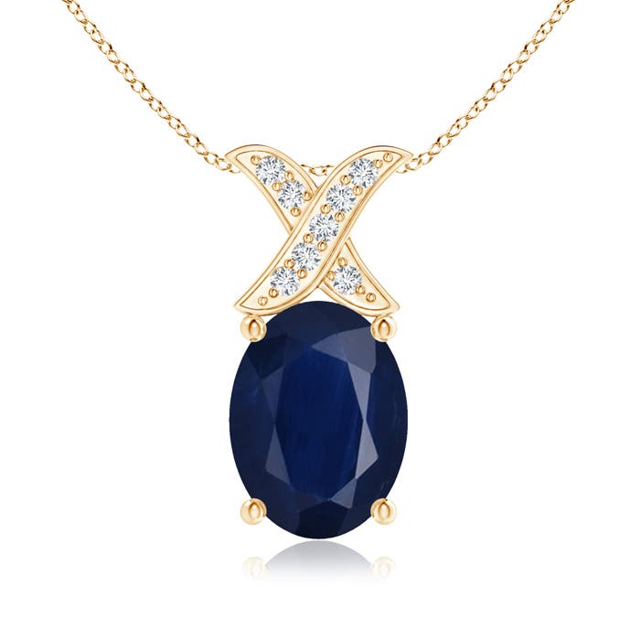 A - Blue Sapphire / 1.59 CT / 14 KT Yellow Gold