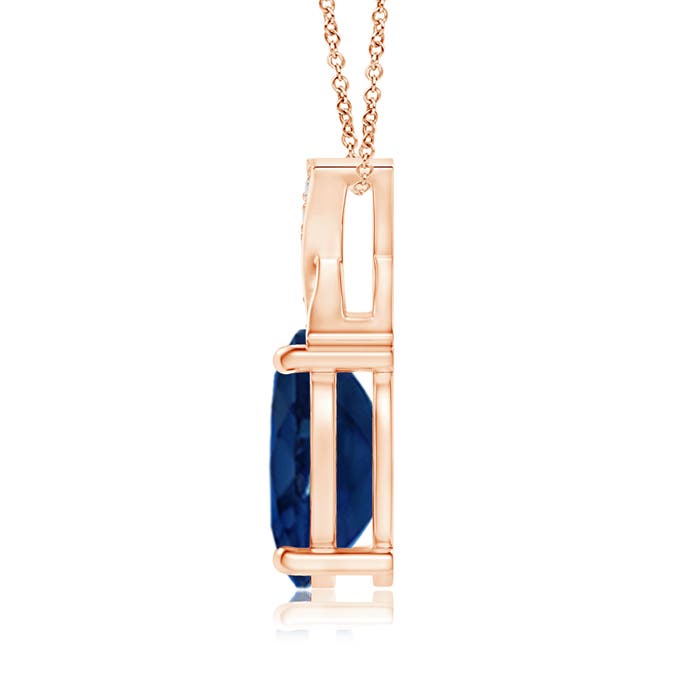 AA - Blue Sapphire / 1.59 CT / 14 KT Rose Gold