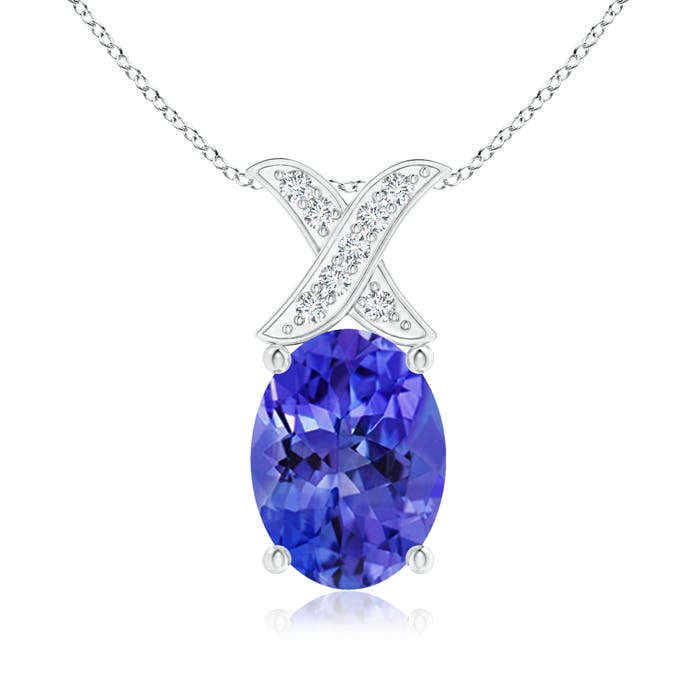 AAA - Tanzanite / 1.29 CT / 14 KT White Gold