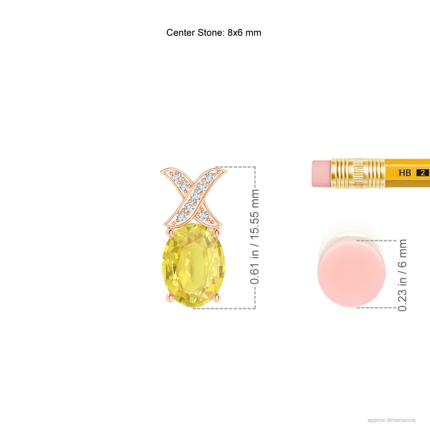 A - Yellow Sapphire / 1.54 CT / 14 KT Rose Gold