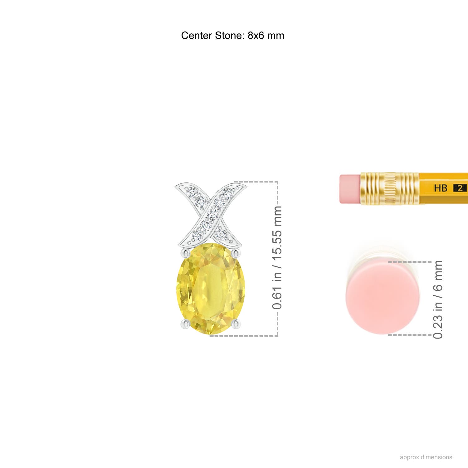 A - Yellow Sapphire / 1.54 CT / 14 KT White Gold