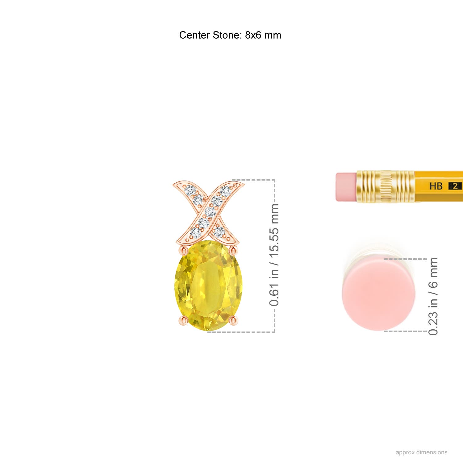 AA - Yellow Sapphire / 1.54 CT / 14 KT Rose Gold