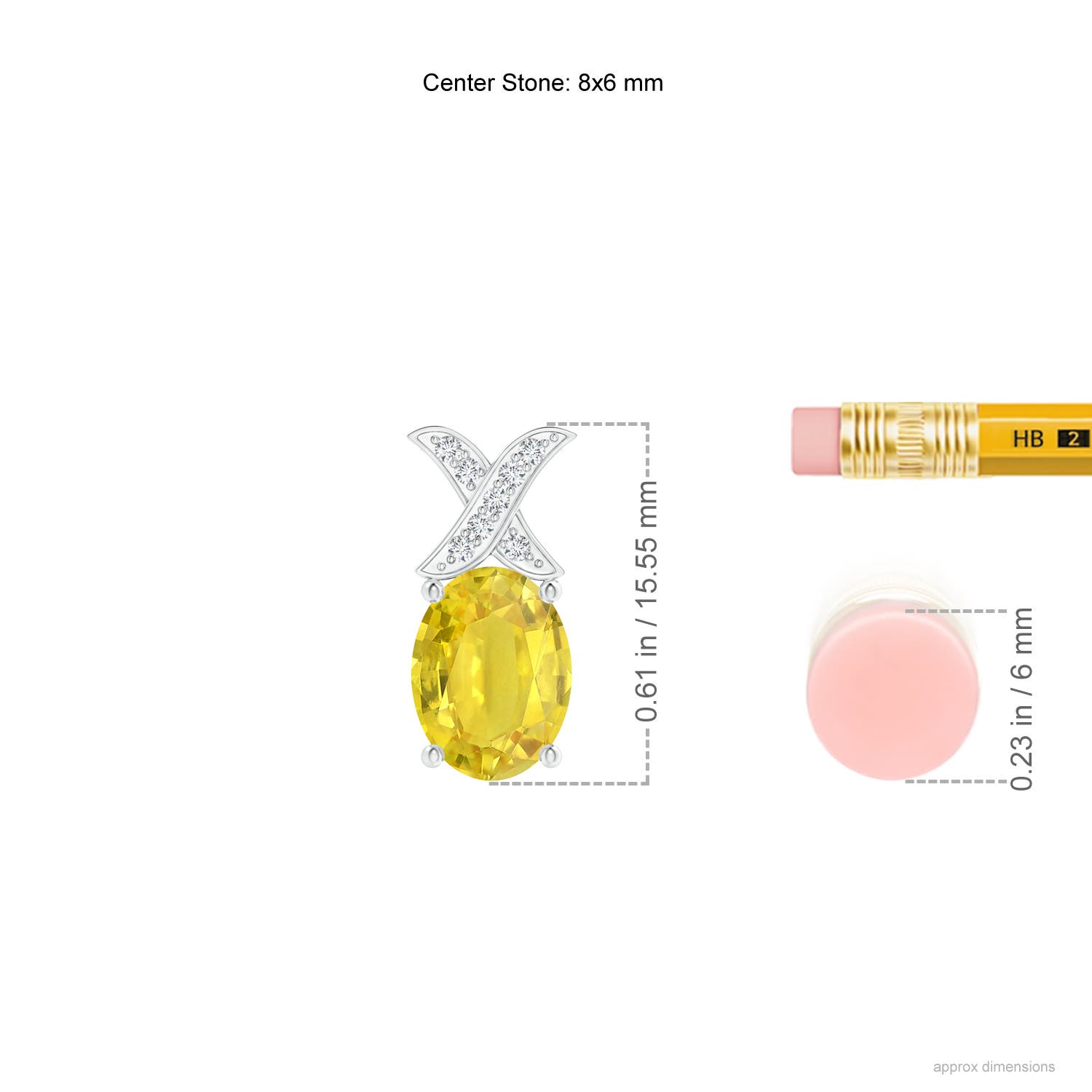 AA - Yellow Sapphire / 1.54 CT / 14 KT White Gold