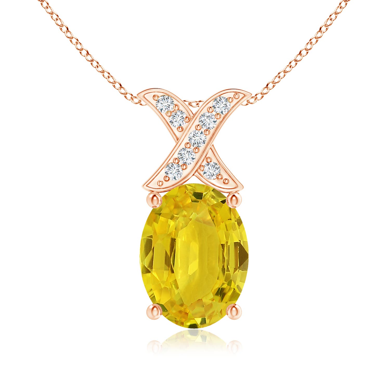 AAA - Yellow Sapphire / 1.54 CT / 14 KT Rose Gold