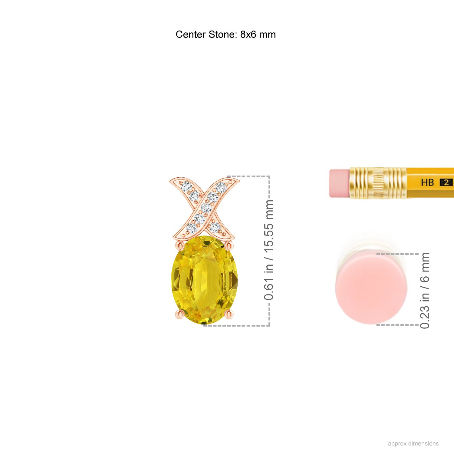 AAA - Yellow Sapphire / 1.54 CT / 14 KT Rose Gold