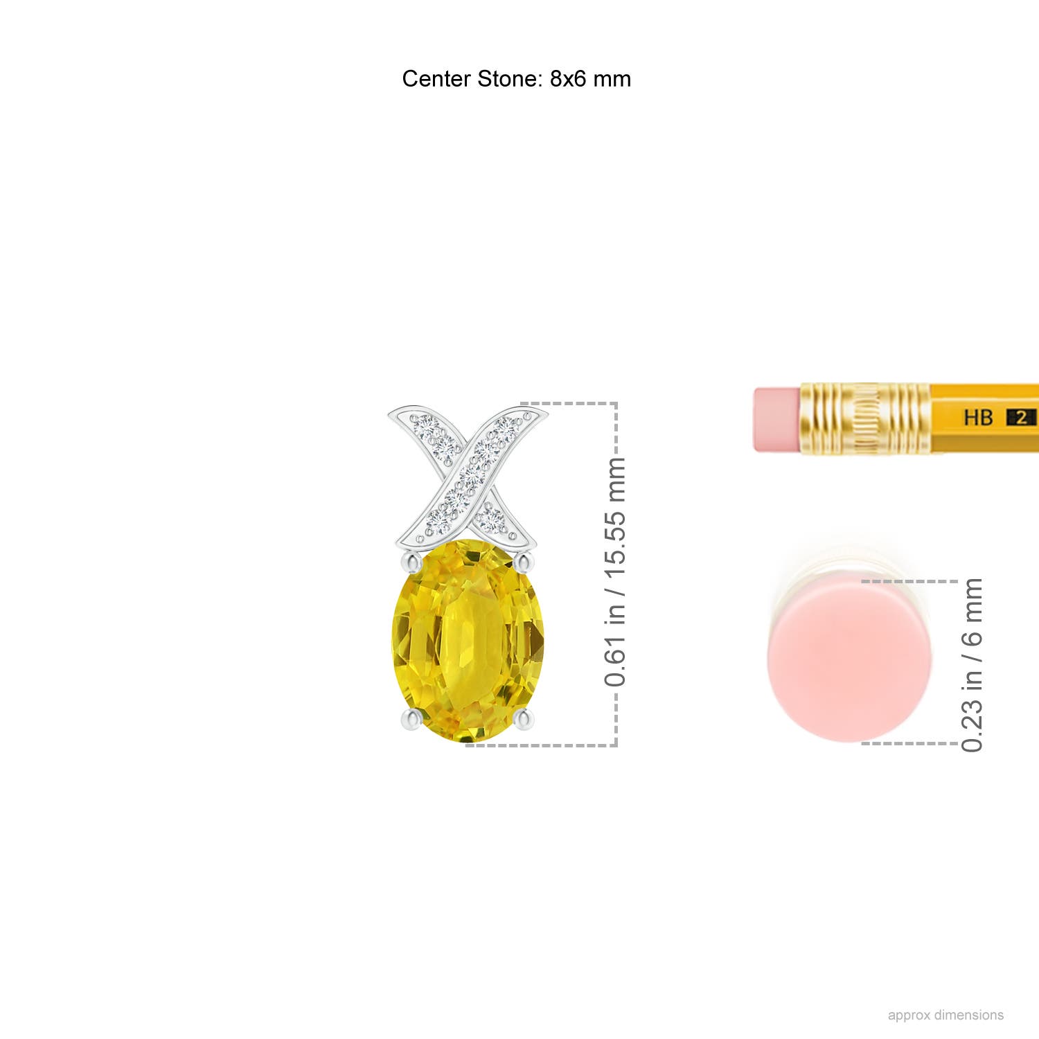 AAA - Yellow Sapphire / 1.54 CT / 14 KT White Gold