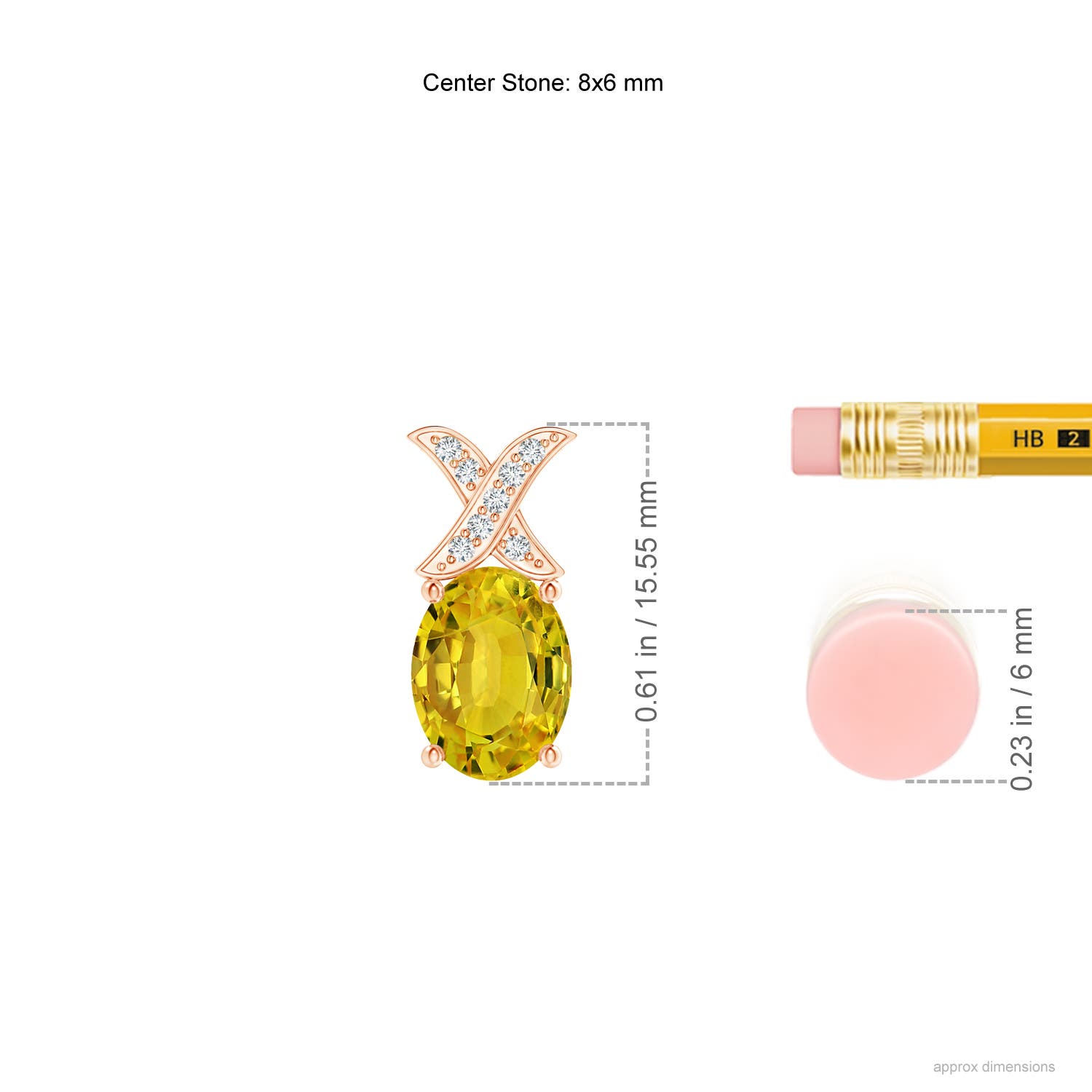 AAAA - Yellow Sapphire / 1.54 CT / 14 KT Rose Gold