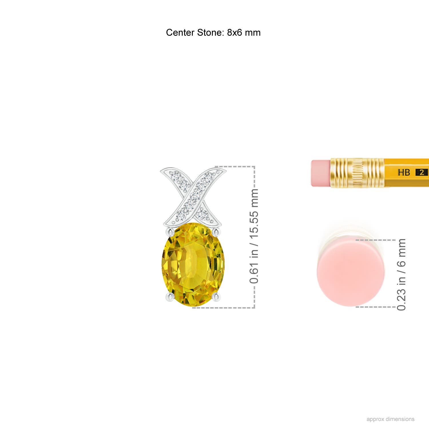 AAAA - Yellow Sapphire / 1.54 CT / 14 KT White Gold