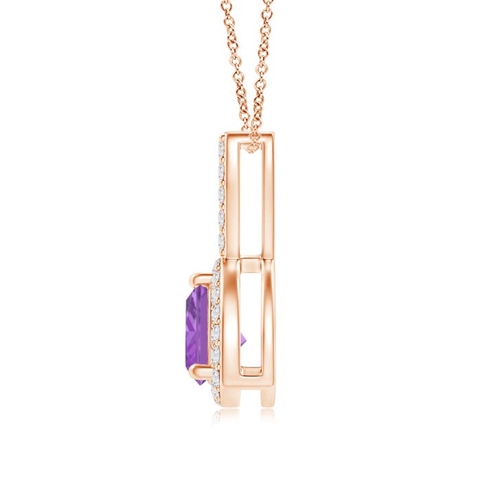 A - Amethyst / 0.52 CT / 14 KT Rose Gold