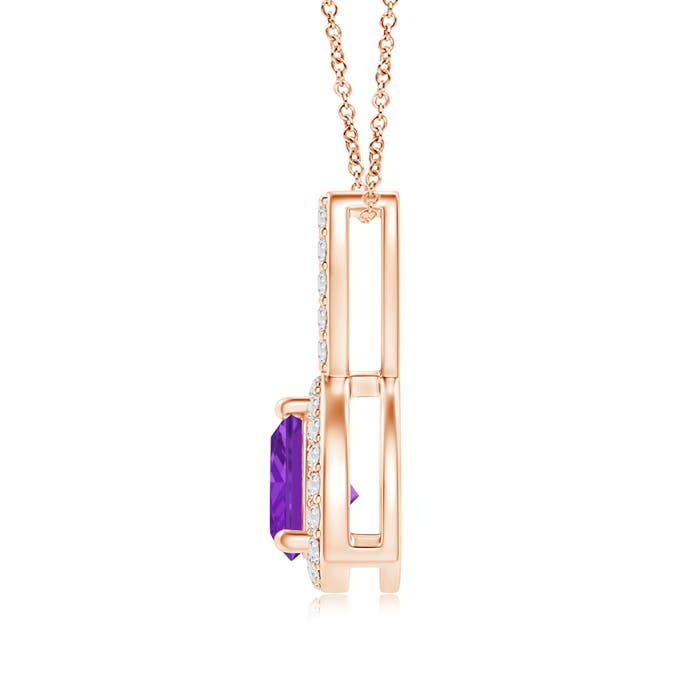 AA - Amethyst / 0.52 CT / 14 KT Rose Gold