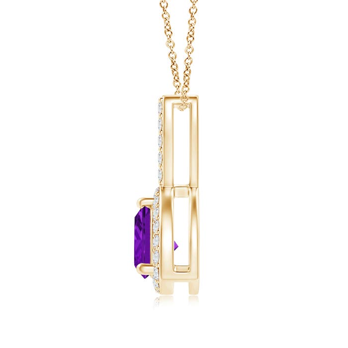 AAA - Amethyst / 0.52 CT / 14 KT Yellow Gold