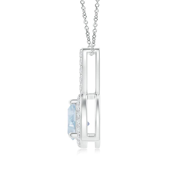 A - Aquamarine / 0.47 CT / 14 KT White Gold