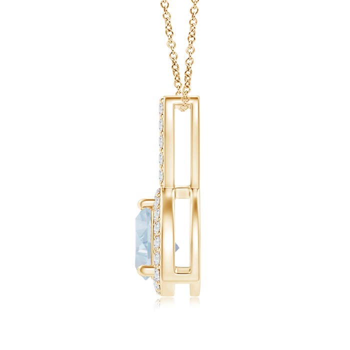 A - Aquamarine / 0.47 CT / 14 KT Yellow Gold