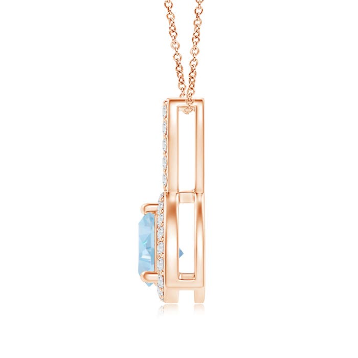 AA - Aquamarine / 0.47 CT / 14 KT Rose Gold