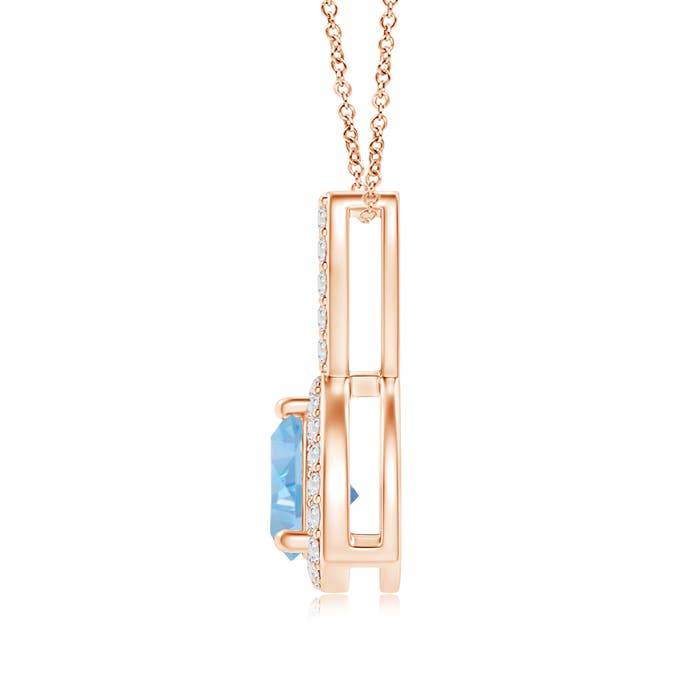 AAA - Aquamarine / 0.47 CT / 14 KT Rose Gold