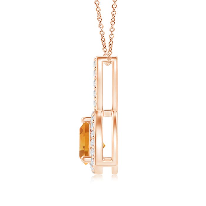 A - Citrine / 0.5 CT / 14 KT Rose Gold